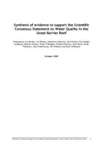 Cover of the 2008 Scientific Consensus Statement Synthesis of evidence report