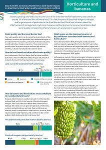 Cover of Horticulture and bananas Topic Summary PDF